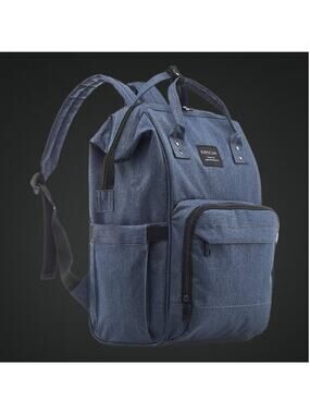 New Large Capacity Blue Insulated Diaper Bag Backpack